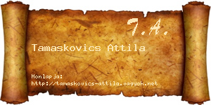 Tamaskovics Attila névjegykártya