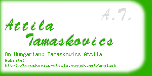 attila tamaskovics business card